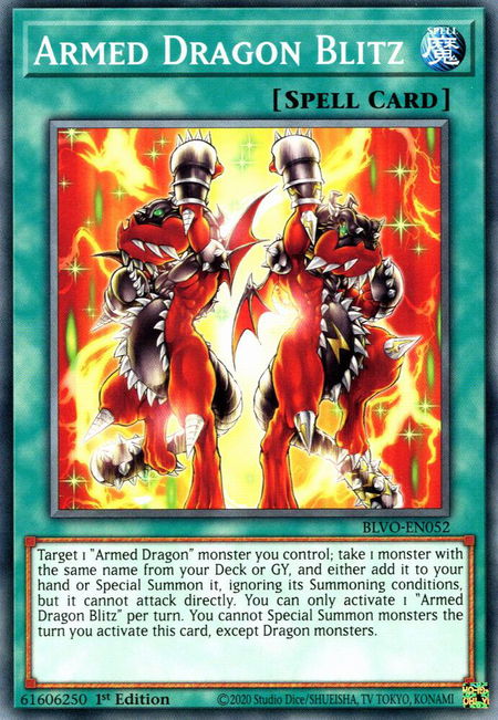 Armed Dragon Blitz - Blazing Vortex YuGiOh trading card