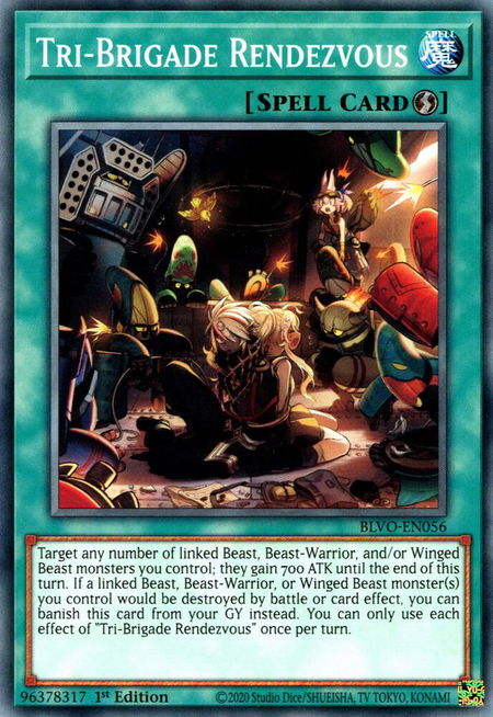 Tri-Brigade Rendezvous - Blazing Vortex YuGiOh trading card