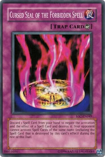 Cursed Seal of the Forbidden Spell - Invasion of Chaos YuGiOh trading card