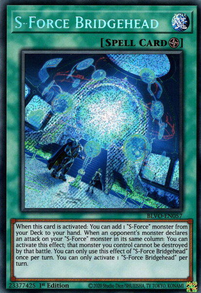 S-Force Bridgehead trading card from Blazing Vortex S-Force Bridgehead - Blazing Vortex YuGiOh trading card