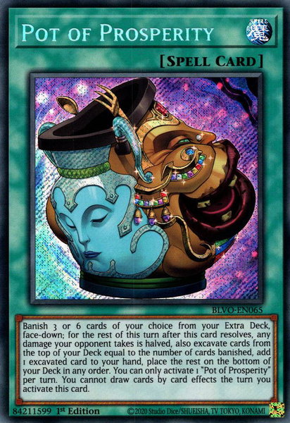 Pot of Prosperity trading card from Blazing Vortex Pot of Prosperity - Blazing Vortex YuGiOh trading card