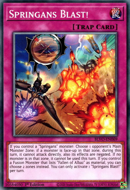 Springans Blast! - Blazing Vortex YuGiOh trading card