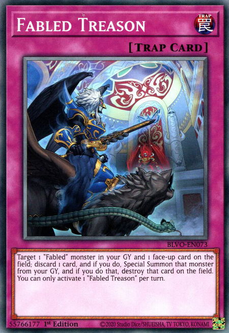 Fabled Treason - Blazing Vortex YuGiOh trading card
