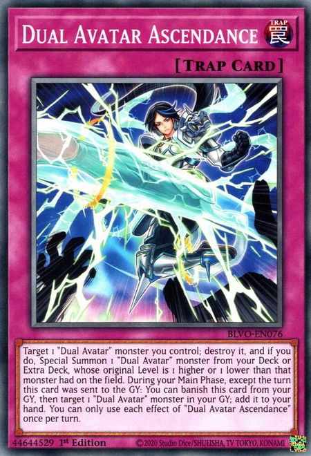 Dual Avatar Ascendance - Blazing Vortex YuGiOh trading card