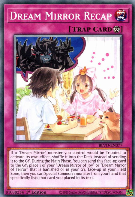 Dream Mirror Recap - Blazing Vortex YuGiOh trading card
