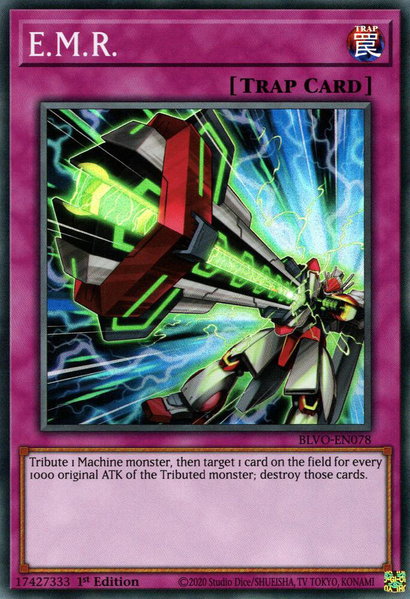 E.M.R. trading card from Blazing Vortex E.M.R. - Blazing Vortex YuGiOh trading card