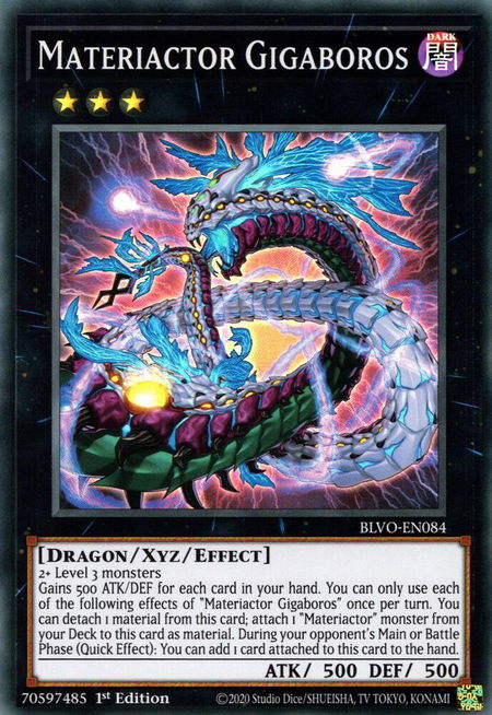 Materiactor Gigaboros - Blazing Vortex YuGiOh trading card