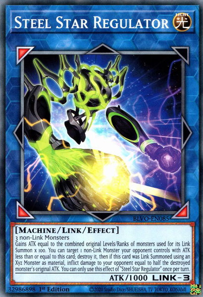 Steel Star Regulator trading card from Blazing Vortex Steel Star Regulator - Blazing Vortex YuGiOh trading card
