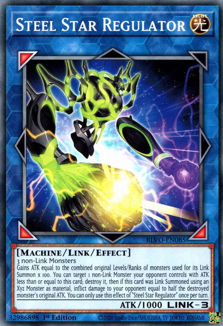Steel Star Regulator - Blazing Vortex YuGiOh trading card