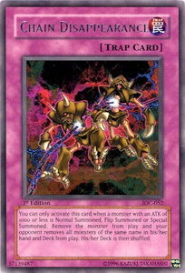 Chain Disappearance - Invasion of Chaos (IOC) #IOC-052 - Rare YuGiOh Trading Card