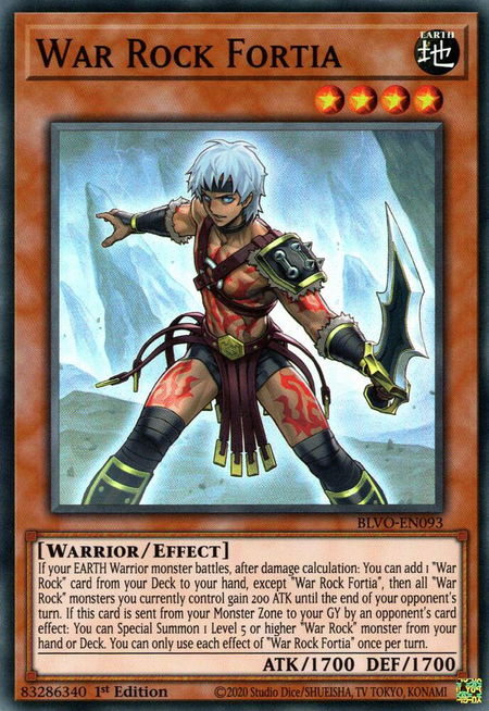 War Rock Fortia - Blazing Vortex YuGiOh trading card