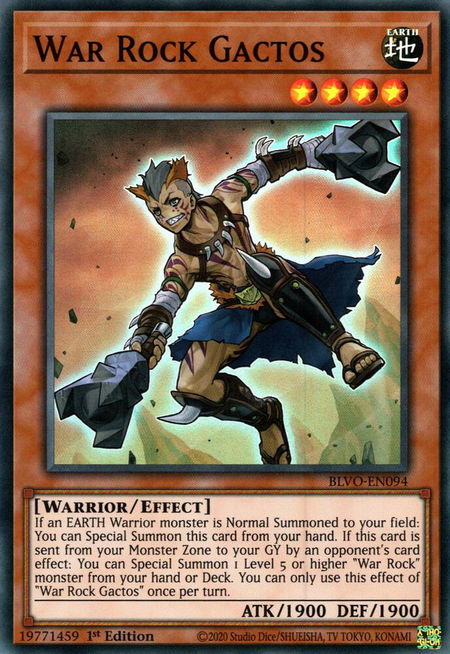 War Rock Gactos - Blazing Vortex YuGiOh trading card