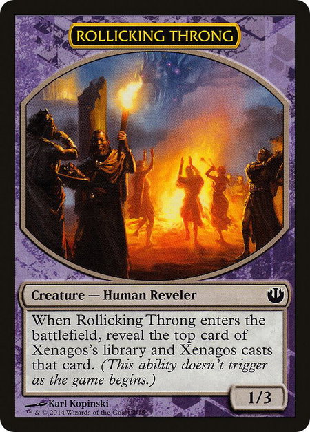 Rollicking Throng trading card from Hero's Path Promos Rollicking Throng - Hero's Path Promos Magic: The Gathering trading card