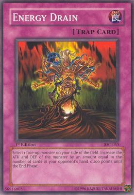 Energy Drain - Invasion of Chaos YuGiOh trading card