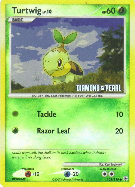 Turtwig - 103/130 [Diamond & Pearl] - Burger King Promos Pokémon trading card