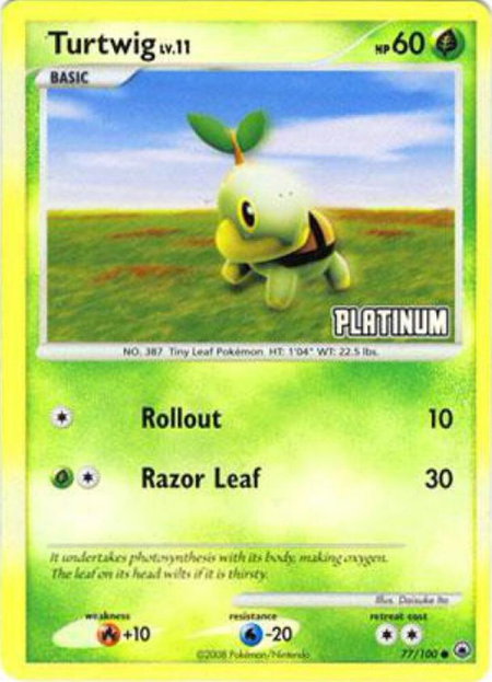 Turtwig - 77/100 [Platinum] - Burger King Promos Pokémon trading card