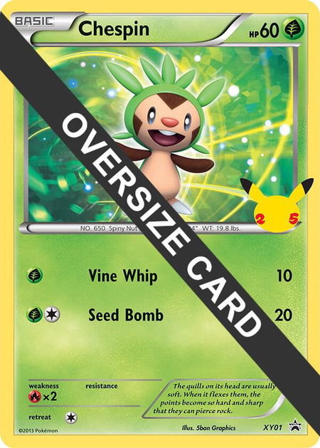 Chespin trading card from First Partner Pack Chespin - First Partner Pack Pokémon trading card