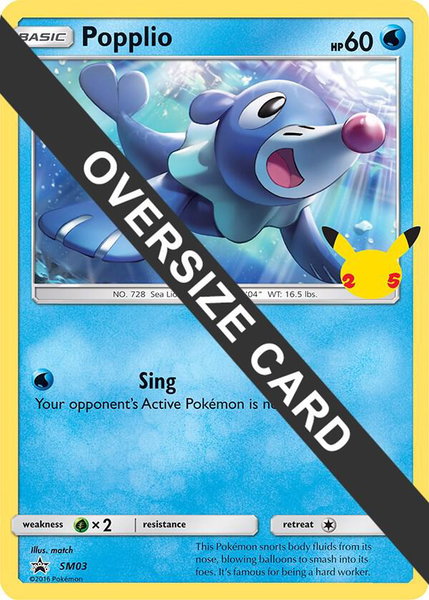 Popplio trading card from First Partner Pack Popplio - First Partner Pack Pokémon trading card