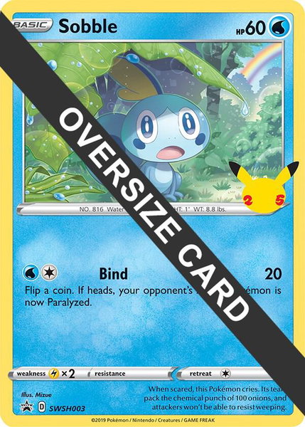 Sobble trading card from First Partner Pack Sobble - First Partner Pack Pokémon trading card