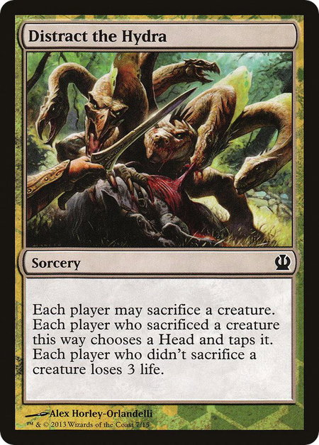 Distract the Hydra trading card from Hero's Path Promos Distract the Hydra - Hero's Path Promos Magic: The Gathering trading card