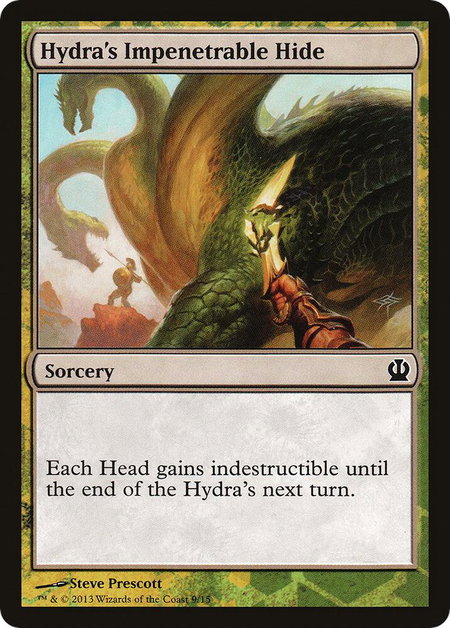 Hydra's Impenetrable Hide trading card from Hero's Path Promos Hydra's Impenetrable Hide - Hero's Path Promos Magic: The Gathering trading card