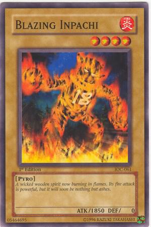 Blazing Inpachi - Invasion of Chaos YuGiOh trading card
