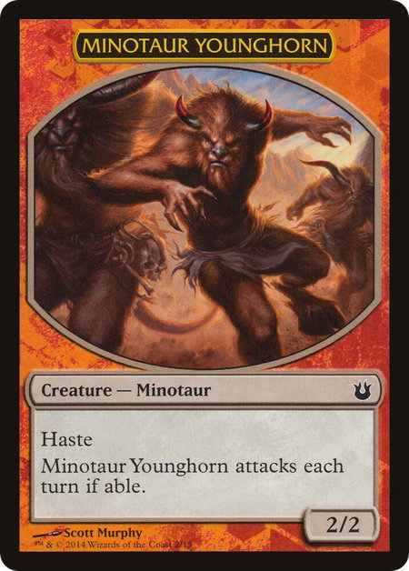 Minotaur Younghorn trading card from Hero's Path Promos Minotaur Younghorn - Hero's Path Promos Magic: The Gathering trading card