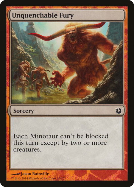 Unquenchable Fury (Battle the Horde) - Hero's Path Promos Magic: The Gathering trading card