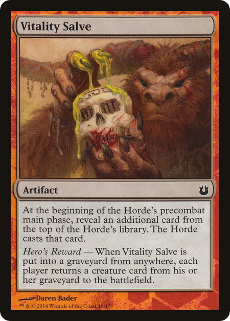 Vitality Salve trading card from Hero's Path Promos Vitality Salve - Hero's Path Promos Magic: The Gathering trading card