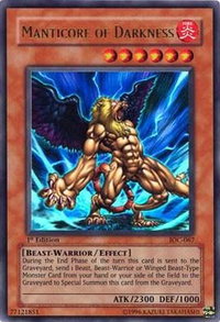 Manticore of Darkness - Invasion of Chaos (IOC) #IOC-067 - Ultra Rare YuGiOh Trading Card