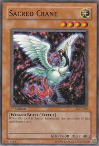 Sacred Crane - Invasion of Chaos (IOC) #IOC-069 - Common / Short Print YuGiOh Trading Card