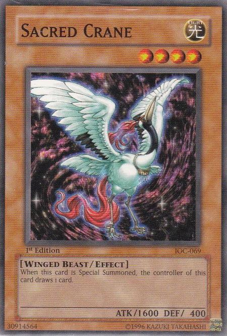 Sacred Crane - Invasion of Chaos YuGiOh trading card