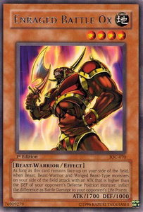 Enraged Battle Ox - Invasion of Chaos (IOC) #IOC-070 - Rare YuGiOh Trading Card