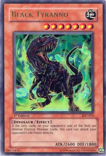 Black Tyranno trading card from Invasion of Chaos Black Tyranno - Invasion of Chaos YuGiOh trading card