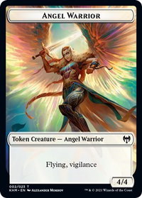 Angel Warrior Token - Kaldheim (KHM) #2 - Token Magic: The Gathering Trading Card