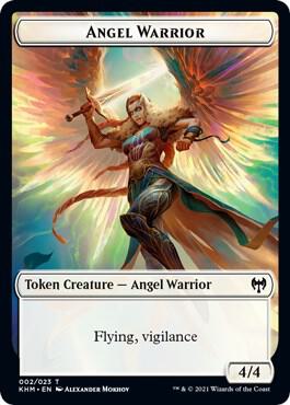 Angel Warrior Token - Kaldheim Magic: The Gathering trading card
