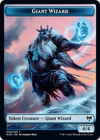 Giant Wizard Token - Kaldheim (KHM) #6 - Token Magic: The Gathering Trading Card