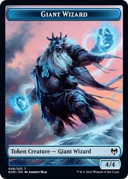 Giant Wizard Token - Kaldheim Magic: The Gathering trading card
