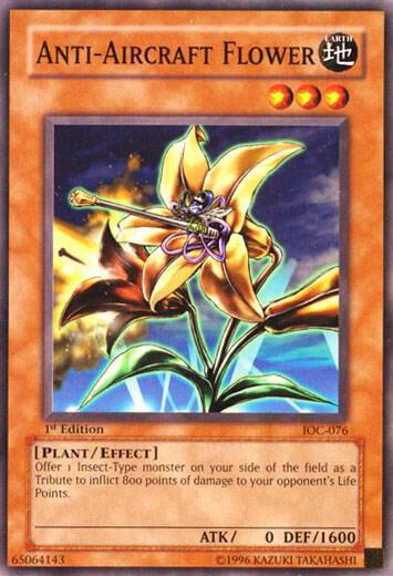 Anti-Aircraft Flower - Invasion of Chaos YuGiOh trading card
