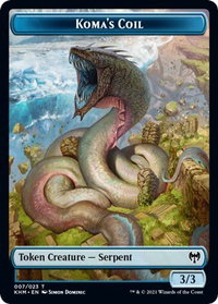 Koma's Coil Token - Kaldheim (KHM) #7 - Token Magic: The Gathering Trading Card