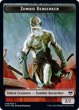 Zombie Berserker Token - Kaldheim Magic: The Gathering trading card