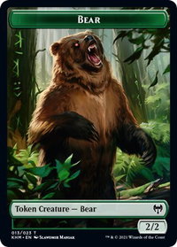 Bear Token - Kaldheim (KHM) #13 - Token Magic: The Gathering Trading Card