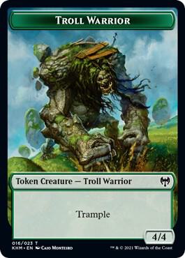 Troll Warrior Token - Kaldheim Magic: The Gathering trading card