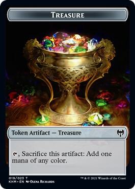Treasure Token trading card from Kaldheim Treasure Token - Kaldheim Magic: The Gathering trading card
