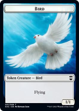 Bird (001) // Soldier Double-Sided Token - Commander: Kaldheim Magic: The Gathering trading card