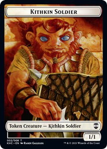 Kithkin Soldier // Pegasus Double-Sided Token - Commander: Kaldheim (KHC) #2 // 3 - Token Magic: The Gathering Trading Card
