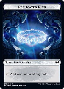 Replicated Ring // Thopter Double-Sided Token - Commander: Kaldheim (KHC) #18 // 8 - Token Magic: The Gathering Trading Card