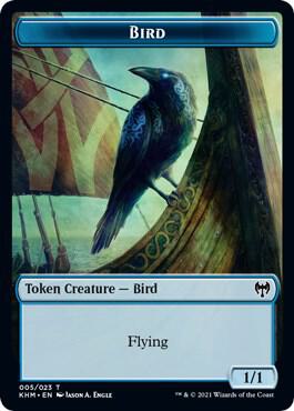 Bird (005) // Soldier Double-Sided Token trading card from Commander: Kaldheim Bird (005) // Soldier Double-Sided Token - Commander: Kaldheim Magic: The Gathering trading card