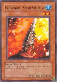Cannonball Spear Shellfish - Invasion of Chaos (IOC) #IOC-085 - Common / Short Print YuGiOh Trading Card