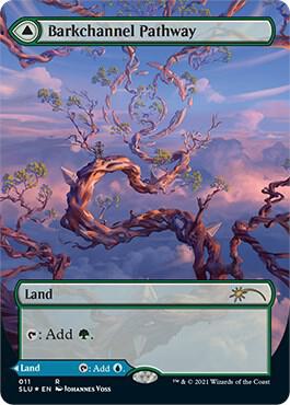 Barkchannel Pathway (Borderless) - Secret Lair Series Magic: The Gathering trading card